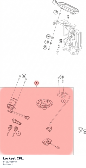 Diagram preview: Lockset CPL. (64111066044)