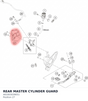 Diagram preview: REAR MASTER CYLINDER GUARD (A61003039051)