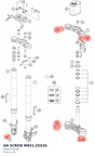 Diagram preview: AH SCREW M8X1.25X30 (90501045000)