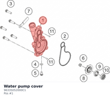 Diagram preview: Water pump cover (96335052000C1)