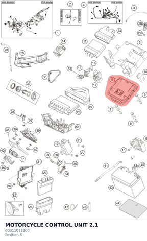 Diagram preview: MOTORCYCLE CONTROL UNIT 2.1 (60311033200)