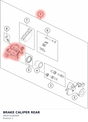 Diagram preview: BRAKE CALIPER REAR (A65413180000)