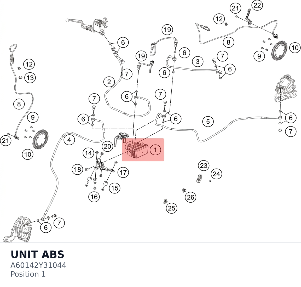 Diagram preview: UNIT ABS (A60142Y31044)