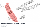 Diagram preview: Shock absorber 350 SX-F 2020 (18187T0701)