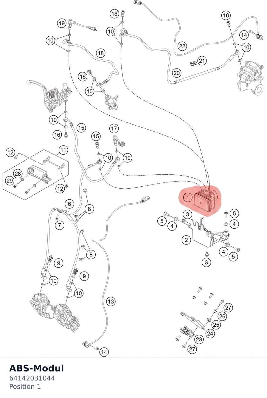 Diagram preview: ABS-Modul (64142031044)