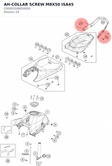 Diagram preview: AH-COLLAR SCREW M8X50 ISA45 (C0000350805000S)