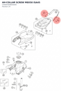 Diagram preview: AH-COLLAR SCREW M8X50 ISA45 (C0000350805000S)