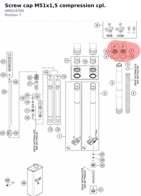 Diagram preview: Screw cap M51x1,5 compression cpl. (48601630S)