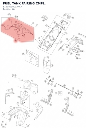 Diagram preview: FUEL TANK FAIRING CMPL. (61908030033ACA)