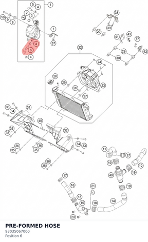 Diagram preview: PRE-FORMED HOSE (93035067000)