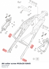 Diagram preview: AH collar screw M10x20 ISA45 (0035100209)