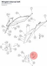 Diagram preview: Winglet internal left (A62408056020C1)