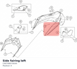 Diagram preview: Side fairing left (C90708070044)