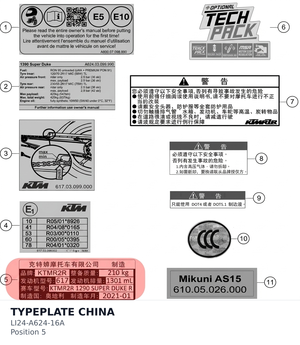 Diagram preview: TYPEPLATE CHINA (LI24-A624-16A)