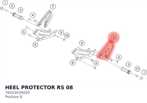 Diagram preview: HEEL PROTECTOR RS          08 (76503039050)