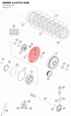 Diagram preview: INNER CLUTCH HUB (78132002300)