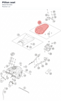 Diagram preview: Pillion seat (96307047000)