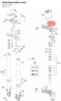 Diagram preview: steering head screw (90501044000)