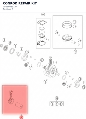 Diagram preview: CONROD REPAIR KIT (79230015144)