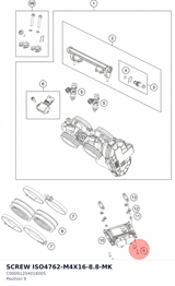 Diagram preview: SCREW ISO4762-M4X16-8.8-MK (C0009120401600S)