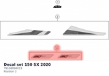 Diagram preview: Decal set 150 SX 2020 (79108098013)