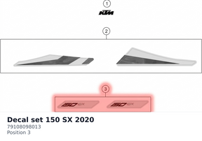 Diagram preview: Decal set 150 SX 2020 (79108098013)
