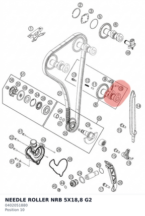 Diagram preview: NEEDLE ROLLER NRB 5X18,8 G2 (0402051880)