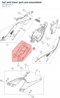 Diagram preview: tail end lower part pre-assembled (A67408019033)