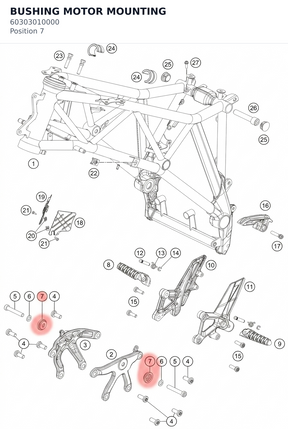 Diagram preview: BUSHING MOTOR MOUNTING (60303010000)
