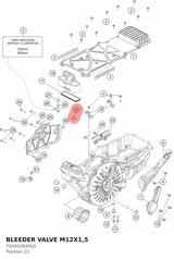 Diagram preview: BLEEDER VALVE M12X1,5 (70045084000)