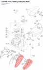Diagram preview: COVER FUEL TANK L/S BLACK MAT (9010805000047)