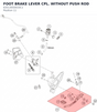 Diagram preview: FOOT BRAKE LEVER CPL. WITHOUT PUSH ROD (63513050033C1)