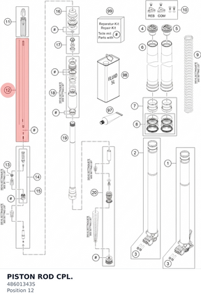 Diagram preview: PISTON ROD CPL. (48601343S)