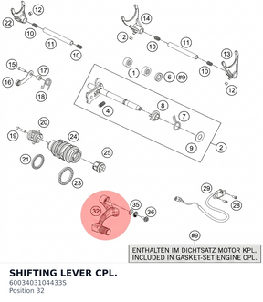 Diagram preview: SHIFTING LEVER CPL. (6003403104433S)