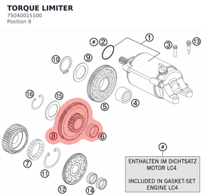 Diagram preview: TORQUE LIMITER (75040015100)