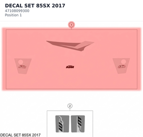 Diagram preview: DECAL SET 85SX            2017 (47108099300)