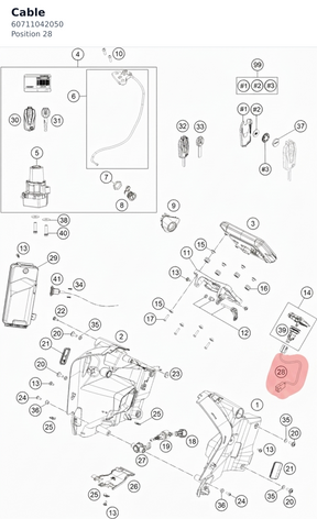 Diagram preview: Cable (60711042050)
