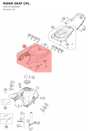 Diagram preview: RIDER SEAT CPL. (C90707040000)