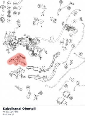 Diagram preview: Kabelkanal Oberteil (A60711047040)