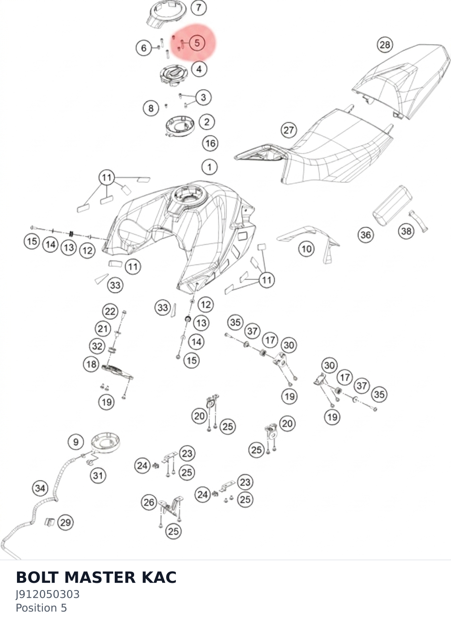 Diagram preview: BOLT MASTER KAC (J912050303)