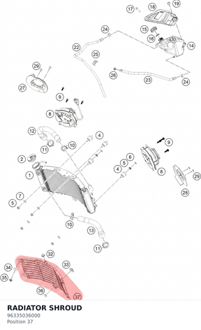 Diagram preview: RADIATOR SHROUD (96335036000)