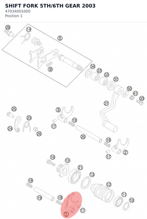 Diagram preview: SHIFT FORK 5TH/6TH GEAR   2003 (47034001000)