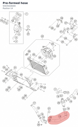 Diagram preview: Pre-formed hose (93035026000)