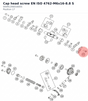 Diagram preview: Cap head screw EN ISO 4762-M6x16-8.8 S (0009120601600S)