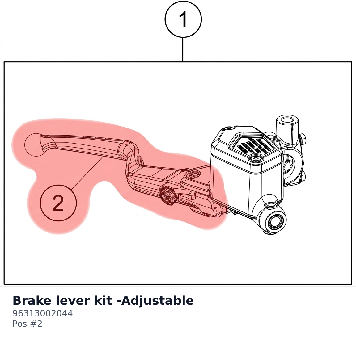 Diagram preview: Brake lever kit -Adjustable (96313002044)