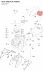 Diagram preview: SEAT UNLOCK SOZIUS (90107050000)