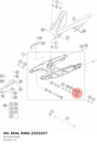Diagram preview: OIL SEAL RING 25X32X7 (90104034001)