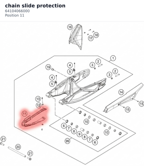 Diagram preview: chain slide protection (64104066000)