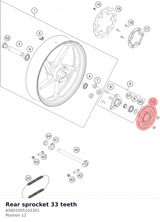 Diagram preview: Rear sprocket 33 teeth (A5601005103301)