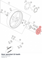 Diagram preview: Rear sprocket 33 teeth (A5601005103301)